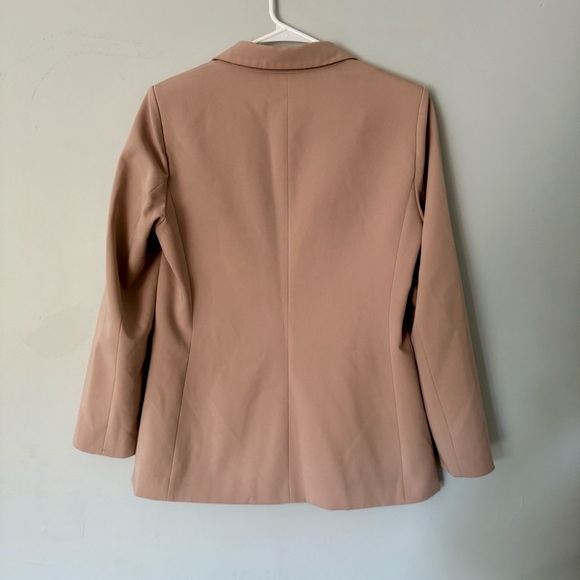 Cicy Bell Women’s Khaki Blazer Jacket Size M One Button Work Office Casual Coat - Picture 3 of 9